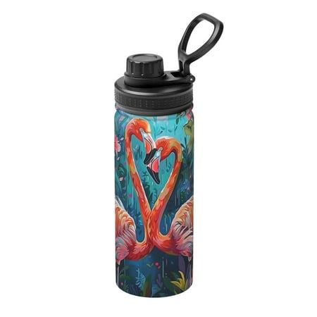 

Salouo Romantic Flamingo Pair for 18oz Stainless Steel Vacuum Insulated Tumbler Coffee Travel Mug Spill Proof with Lid Thermos Cup for Keep Hot/Ice Coffee Tea and Beer