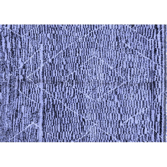 Ahgly Company Indoor Rectangle Solid Blue Modern Area Rugs, 2' x 5'