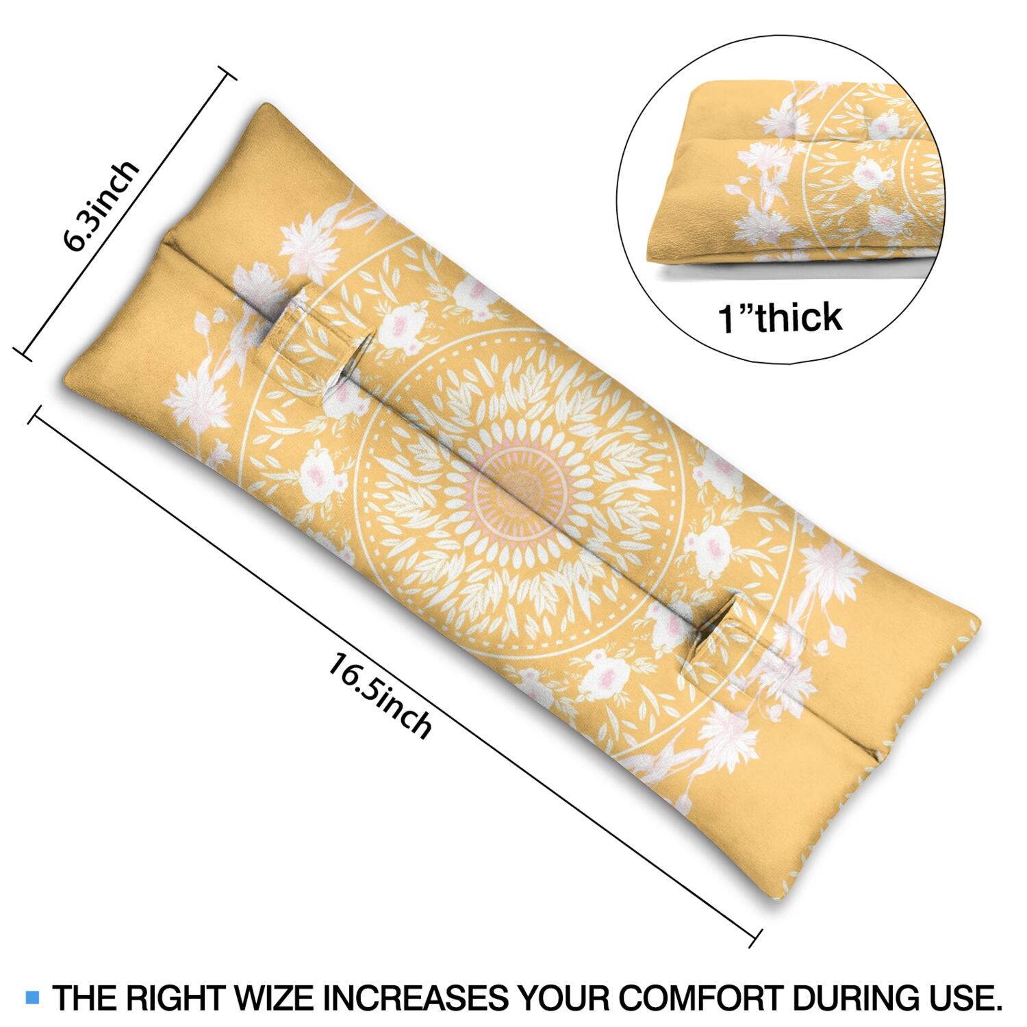 Recovery Seat Belt Pillow Post-Mastectomy & Heart Surgery Support (Rustic Folk)