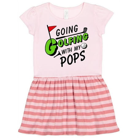 

Inktastic Going Golfing with my Pops- kids golf Gift Toddler Girl Dress
