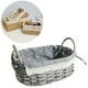 thumbnail image 4 of Cesta de ratán para almacenamiento, decoración del hogar, juguetes, aperitivos, fruta, pan. Ideal para la sala de estar. gris medio C, 4 of 9
