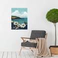 thumbnail image 2 of Looking Out To Sea Flower Clouds Coastal Ocean Seascape Large Wall Art Poster Print Thick Paper 18X24 Inch, 2 of 4