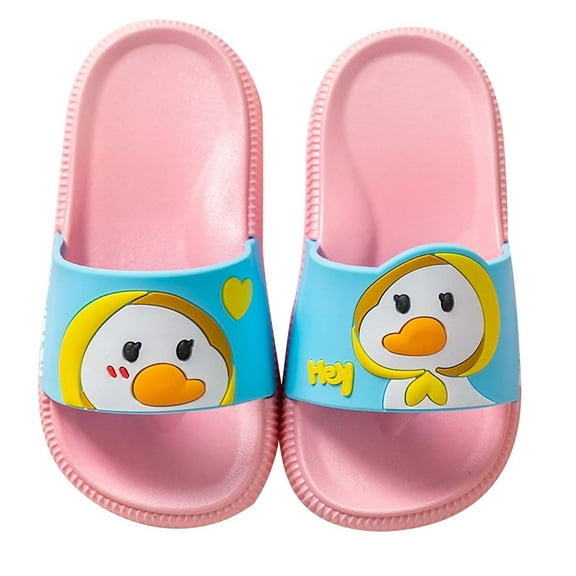 Odeerbi 2025 Girls Slippers Cartoon Goosey Boys Girls Non-slip Home Bathing Beach Sandals Slippers Shoes