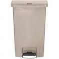 thumbnail image 2 of "Rubbermaid Commercial Products - 1883458 Streamline Slim Step-On Plastic Trash Garbage Can, 13 Gallon, Beige", 2 of 7