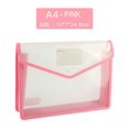 thumbnail image 1 of A4 Transparent Large File Bag Stationery Storage Folder Portable Lightweight Waterproof Folder Document Holder With Button SchooCN He Qiyong unisex, 1 of 2