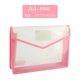 thumbnail image 1 of A4 Transparent Large File Bag Stationery Storage Folder Portable Lightweight Waterproof Folder Document Holder With Button SchooRussian Federation He Qiyong unisex, 1 of 2