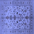 thumbnail image 1 of Ahgly Company Machine Washable Indoor Square Oriental Blue Industrial Area Rugs, 3' Square, 1 of 4