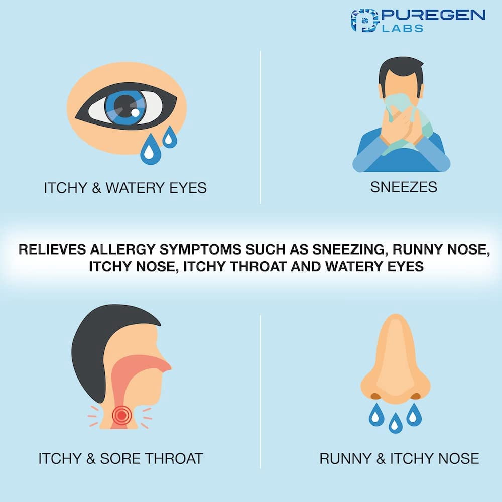 Puregen Labs Allergy Relief Oral Solution - Diphenhydramine HCl 12.5mg/5 mL Antihistamine - Cherry Flavor - 16 Ounces - 3PK