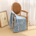 thumbnail image 3 of Fennco Styles Blue Paisley Jacquard Throw Blanket 50" x 60" – Soft Polyester Wool Blend, Elegant Decorative Sofa & Bed Throw, Cozy Lightweight Warm Blanket, 3 of 4