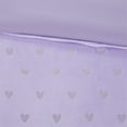 thumbnail image 3 of Ergode Metallic Printed Plush Comforter Set - Vibrant Purple with Silver Metallic Heart Print - OEKO-TEX Certified - Includes Shams and Decorative Pillow - Cozy and Stylish Bedroom Decor, 3 of 5