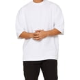 thumbnail image 3 of Liacowi Men T-shirt, Middle Sleeve Solid Color Loose Fit Gym Fitness Bodybuilding Cotton Tops Sports Workout Tee, 3 of 8
