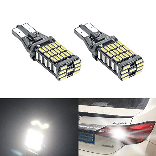 2 Pair 45*SMD LED Bulb Car Reverse Light T15 922 Bright Error Free Backup Lamp 