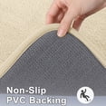 thumbnail image 4 of Smiry Memory Foam Bathroom Rugs 30x20, Non-Slip Bath Rugs and Mats, Soft Absorbent Bathroom Mat for Bathroom Floor Machine Washable, Beige, 4 of 6