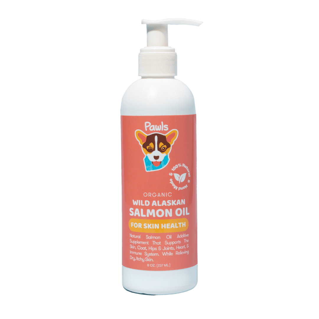 Pawls Organic Wild Alaskan Salmon Oil for Dogs, Skin Health, 8oz, Plastic Bottle