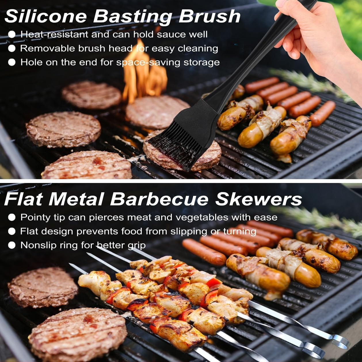 POLIGO 22PCS Grill Accessories Set for Outdoor Cooking, BBQ Tools with Case - Ideal Gifts for Men
