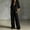 Black, variant on Morttic Women's Boho Jumpsuit – Stand Collar Embroidered Short Sleeve Wide Leg Jumpsuit with Pockets Casual Vacation Outfit Black,S
