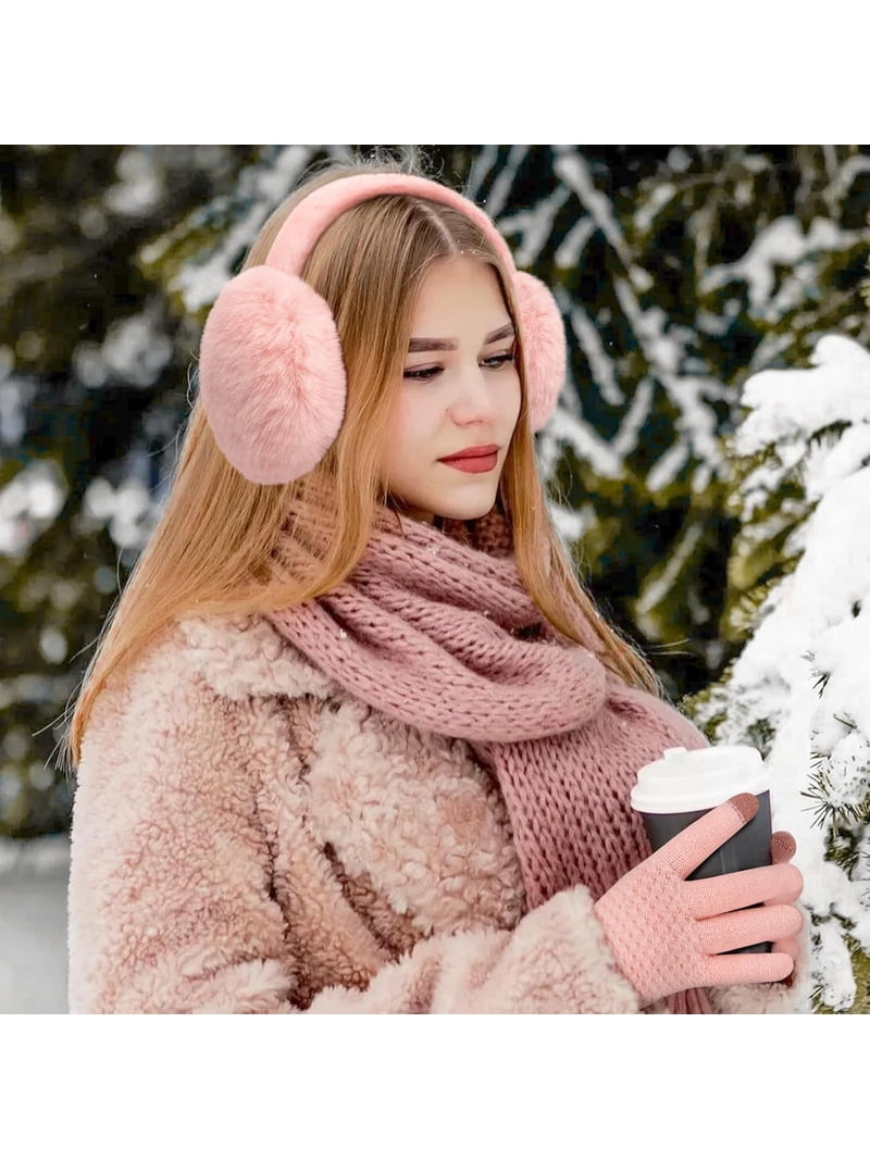 Women Faux Fur Ear Muffs Winter Warmheadband Outdoor Ear Cover Accessories Yuoahcn Women Winter Ear Muffs Faux Fur Warm Earmuffs Lady  main image 3