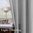 thumbnail image 4 of H.VERSAILTEX Farmhouse Natural Linen Sheer Curtains Flax Linen Blended Semi-Sheer Soft Privacy Grommet Drapes Set of 2 Panels for Bedroom , 52"x 63" ,Dove, 4 of 7
