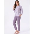 thumbnail image 2 of DARING DIVA Lounge Cotton Striped Long Sleeve Pants Set Sleepwear M Dot, 2 of 7