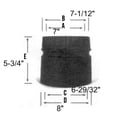 thumbnail image 2 of 7" Diameter Double Wall Stove Pipe Adapter, 2 of 2