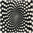 thumbnail image 6 of SAFAVIEH Soho Chloe Polka Dots Wool Area Rug, Black/Ivory, 5' x 8', 6 of 9