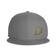 thumbnail image 3 of ZICANCN Alphabet D Pattern Baseball Caps, Trucker Hats for Men And Women, Adjustable Breathable Flat Caps, Gray, 3 of 6
