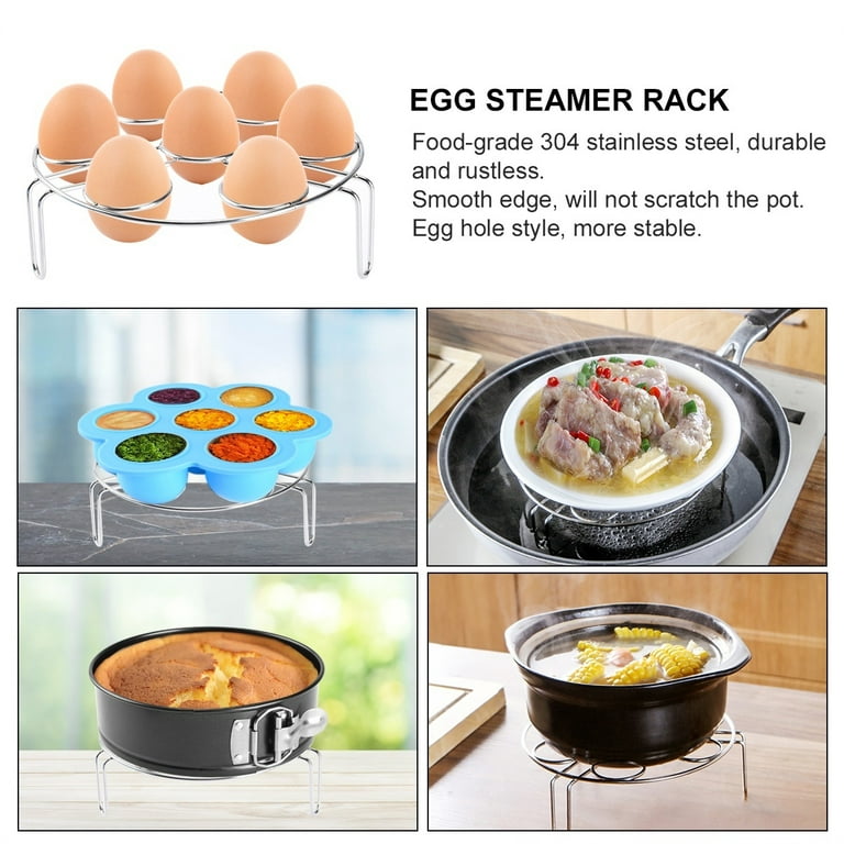 Stackable Egg Steamer Stand Rack Tray Multi Holes Stainless Steel