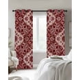 thumbnail image 3 of Fsddascl Red Boho Blackout Curtains for Bedroom/Living Room, Thermal Insulated Kitchen Curtains, Ethnic Tribal Abstract Traditional Floral Grommet Darkening Window Treatment Drapes 52"x84"x2, 3 of 8
