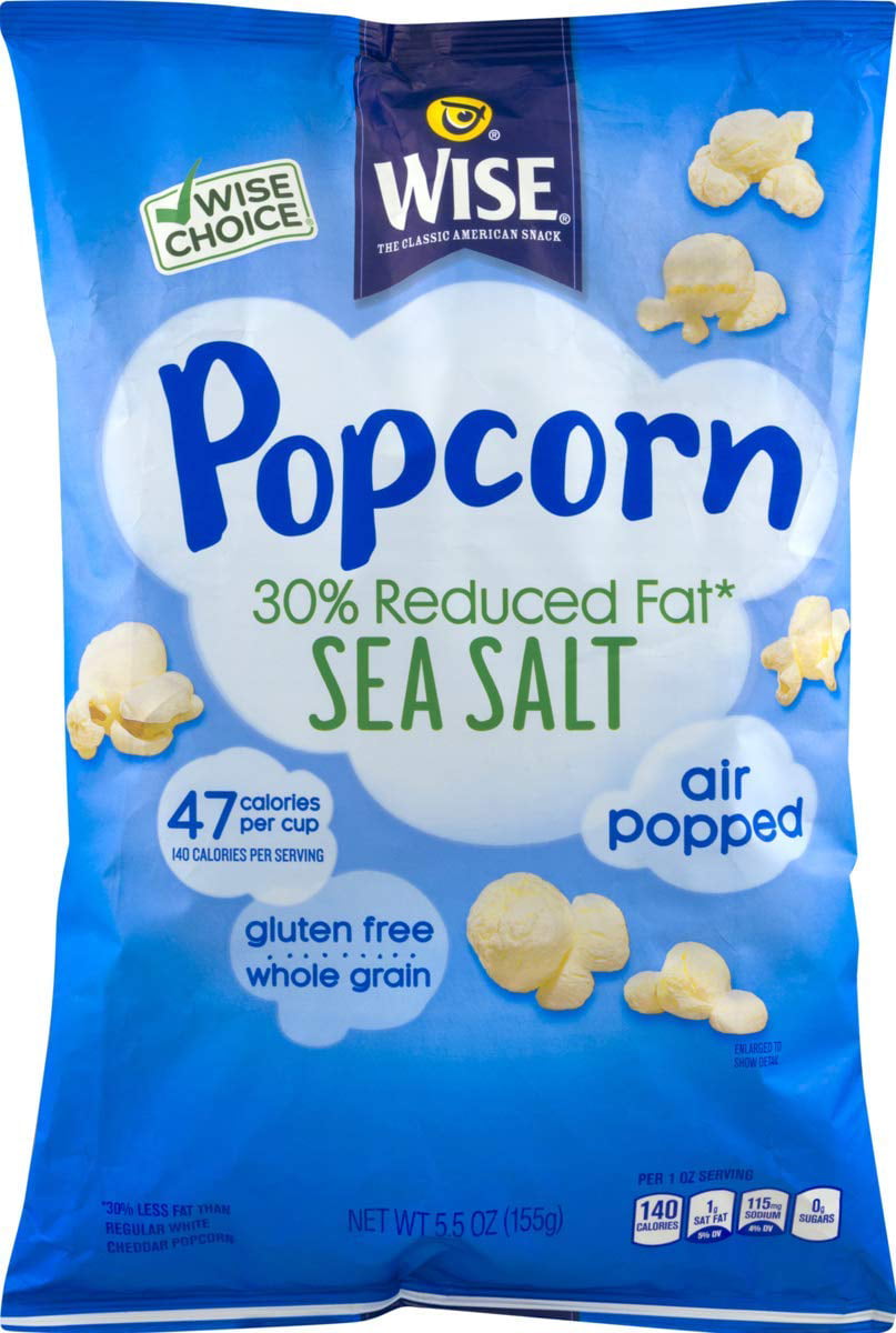 Wise Foods 30% Fat Sea Salt Air Popped Popcorn (6 Bags) - Walmart.com