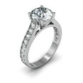thumbnail image 2 of SuperJeweler 2 1/2 Carat Round Shape Moissanite Engagement Ring In 14 Karat White Gold For Women, 2 of 6