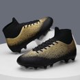 thumbnail image 2 of Botas de fútbol de tobillo alto TF/FG para hombre, zapatos de entrenamiento de césped, tacos de fútbol deportivos antideslizantes, venta al por mayor, 2 of 5