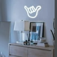 thumbnail image 6 of LINLIN Hand Shape Finger Neon Signs, LED Neon Lights Decorative Wall Light USB or Battery Operated Neon Light Sign White Light Up Signs for Bedroom Living Room Game Room Decoration, 6 of 8