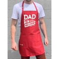 thumbnail image 2 of ApronMen, BBQ Apron For Men - Dad. The Man. The Myth. - 100% Cotton Funny Cooking Aprons For Men with Pockets - Red Color, 2 of 5