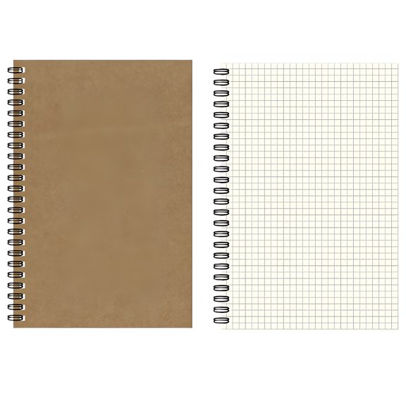 CCOCC Graph Grid Paper Notebook A5, 100 Pages Spiral Bound, Thick 100 GSM Paper for Math, Engineering, Technical Drawings, Sketching, Note-Taking, Portable 8.3 x 5.8 Inch