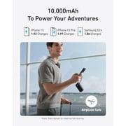 Anker Nano 3-in-1 Portable iPhone Charger, 10,000mAh Power Bank with Built-in USB-C Cable and Foldable Wall Plug
