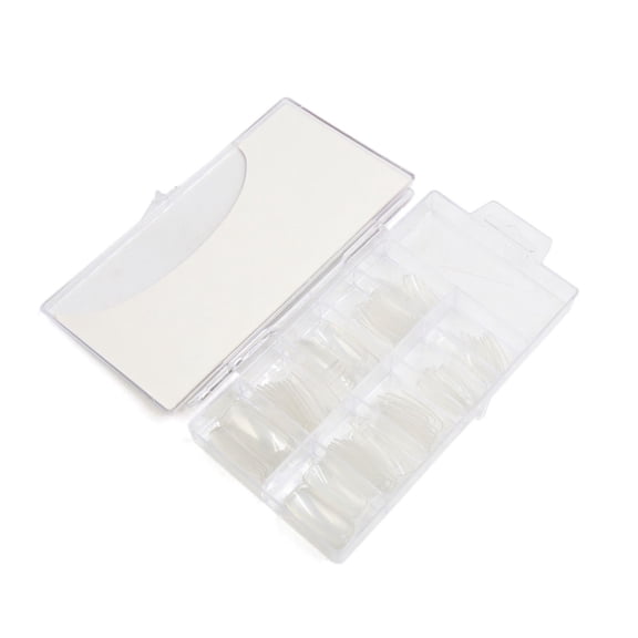 Unique Bargains 100pcs Plastic Full Cover False Nail Beauty Art Tips Decoration Nails Extension Transparent