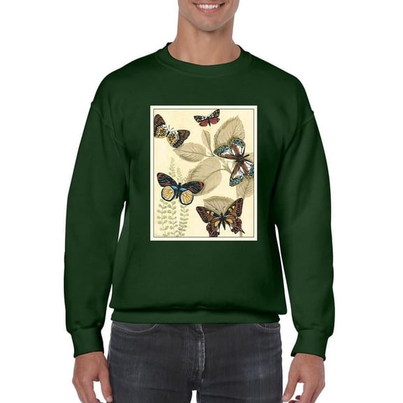 Butterflies In Nature I Sweatshirt Men -Megan Meagher Designs, Male 3X-Large