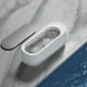 thumbnail image 1 of Limpiador ultrasónico portátil para joyas, gafas, relojes y dentaduras postizas | Limpiador con conexión directa para el hogar y viajes | Diseño compacto y compacto con carcasa de plástico blanca, 1 of 8