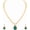Gold GREEN, variant on Indian Women's Jewelry Set, Silver Plated Rhinestone Crystal Drop Prom Party Accessories Wedding Bride Earrings Necklace Set