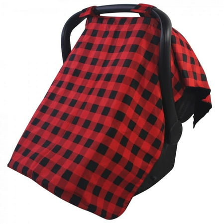 Hudson Baby Unisex Baby Reversible Car Seat and Stroller Canopy  Buffalo Plaid  One Size