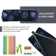 thumbnail image 5 of Pofeuu Blue-Purple Raspberries Print Leather Pencil Case, Leather Pencil Pouch Large Capacity, Big Pencil Pouch with Zipper Vintage Pen Bag Fountain Pen Holder, 5 of 7