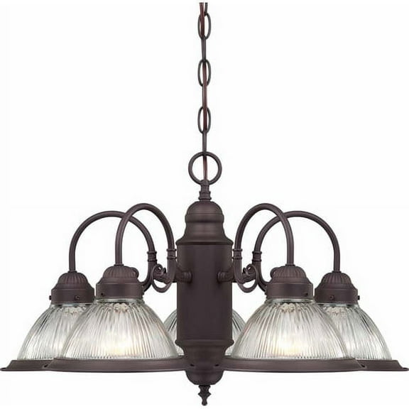 Volume Lighting V4715-79 Roth 5-Light Antique Bronze Chandelier, 23" x 23" x 14"
