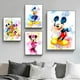 thumbnail image 2 of Disney Cartoon Poster Mickey Mouse and Donald Duck Canvas Print Painting Watercolor Wall Art Poster Pictures for Kids Room DecorA3 30x42cm No Frame Gao Jinjia LED, 2 of 2
