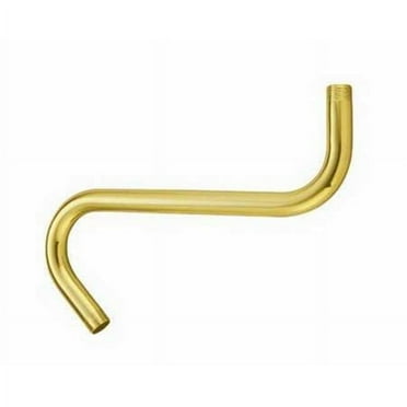 S-Shape Shower Arm   Polished Brass