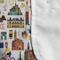thumbnail image 4 of Notre Dame de Paris Microwave Oven Cover, Landmark and Travel Map with Colorful Illustrations of France Culture, Water Resistant Organizer with Pockets for Kitchen, 36" x 12", Multicolor, by Ambesonne, 4 of 4