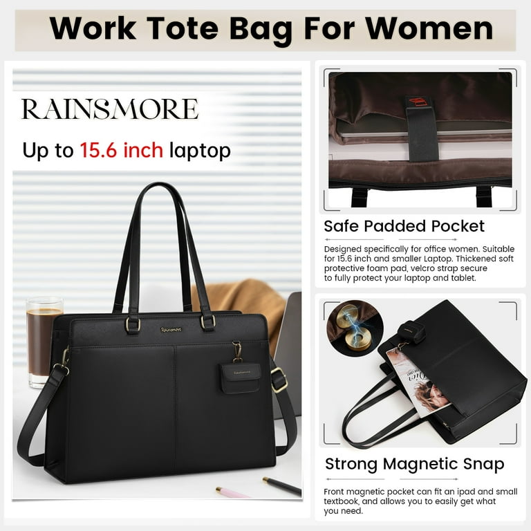 RAINSMORE Laptop Bag for Women inch Laptop Tote Briefcase