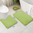 thumbnail image 2 of ComfiTime 2 Piece Bathroom Rugs Set – Thick Memory Foam, Non-Slip Bath Mat, Soft Plush Velvet Top, Ultra Absorbent, Small, Large & Long Rugs for Bathroom Floor, Yellow Green, 20*32 & Contour Rug, 2 of 11