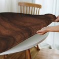thumbnail image 6 of Walnut Wood Grain Round Tablecloth with Elastic Edge Table Cover Waterproof Reusable Table Cloth for Holiday Kitchen Party Patio,S(36"-44"), 6 of 6