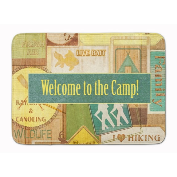 Carolines Treasures SB3080RUG Welcome to the Camp Machine Washable Memory Foam Mat 19 X 27" multicolor