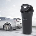 thumbnail image 2 of Leakproof Car Trash Can with Quality Plastic Material for Organized Car Use Black SpaceSaving Design 4.5 Inches x 6.2 Inches, 2 of 8